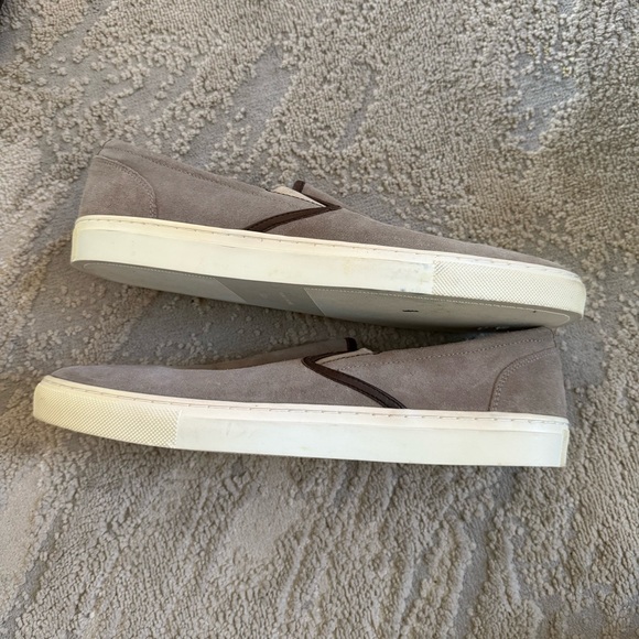 Blake McKay Slip On Loafer Sneaker gray Brown Leather Elastic Side 11.5 - Picture 7 of 11